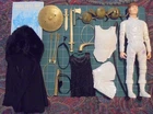 Marx Custom White Viking Eric w/ Accessories and Black Faux Fur Collared Cloak