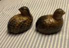 Vintage Ceramic Quail Grouse Set of 2 Made in Japan Mini Hen & Chick Matte MCM — photo 4