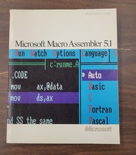 Microsoft Macro Assembler 5.1 Programmer's Guide 1987 Paperback Part No. 01506