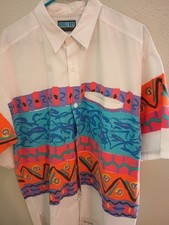 Vintage 90's Bugle Boy Short Sleeve Button Down Shirt Mens Large