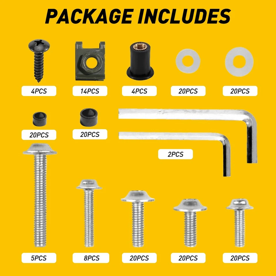 Complete Fairing Bolts Kit Bodywork Screws Fasteners For Kawasaki Ninja Silver - Image 4 of 4