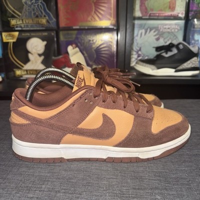 Nike Dunk Low Retro Men's Shoes (FQ8249-200, Amber Brown/White/Dark Pony Size 8
