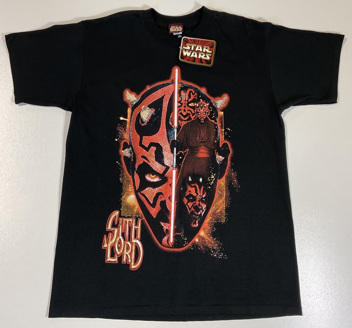 Vintage Star Wars Darth Maul Episode 1 T Shirt Sz L NWT Single