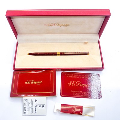 デュポン Dupont ボールペン Laque de Chine S.T. Dupont BallPoint Pen laque de chine Pink Ruby White Diamond