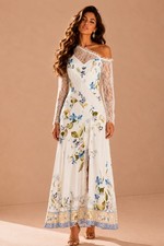 CAMILLA Botanical Ballads Lace Splice One Shoulder Dress Size L RRP $1400