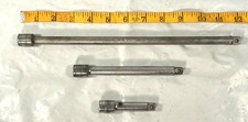 3 Vintage S-K Wayne Tools 3/8" Drive Extensions 45162- 45160 12", 6", 3"