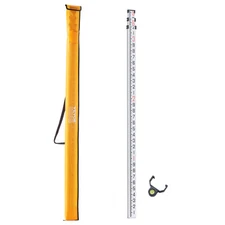 VEVOR Measuring Rod 9-Feet/10ths 3 Sections Telescopic Grade Rod 1/10ft w/ Bag