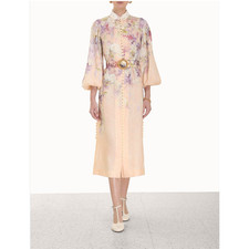 Zimmermann Lyrical Buttoned Midi Dress NWT Size AU 2 US 6