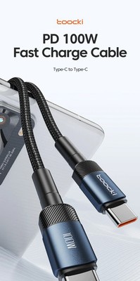 Toocki 100W Type C Cable   PD 3.0 Fast Charging for Laptop & Phone