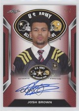2016 Leaf US Army All-American Bowl Tour Red 5/5 Josh Brown #ATA-JB2 Auto ni4