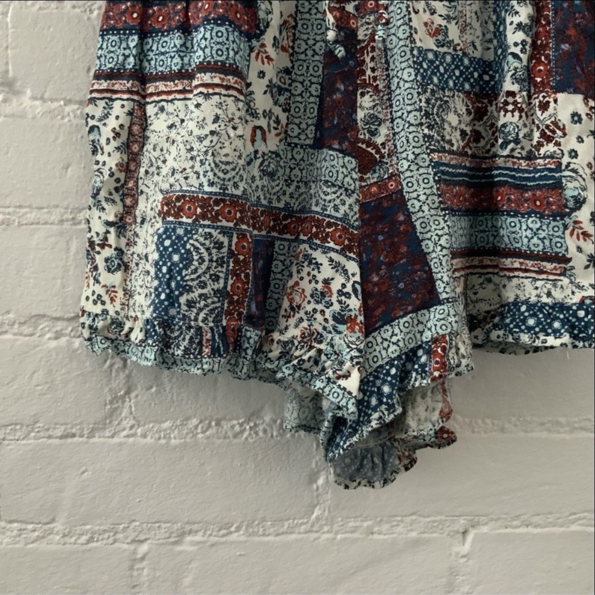 Mossimo Supply Co. Patchwork Romper One-Piece Ruf… - image 6