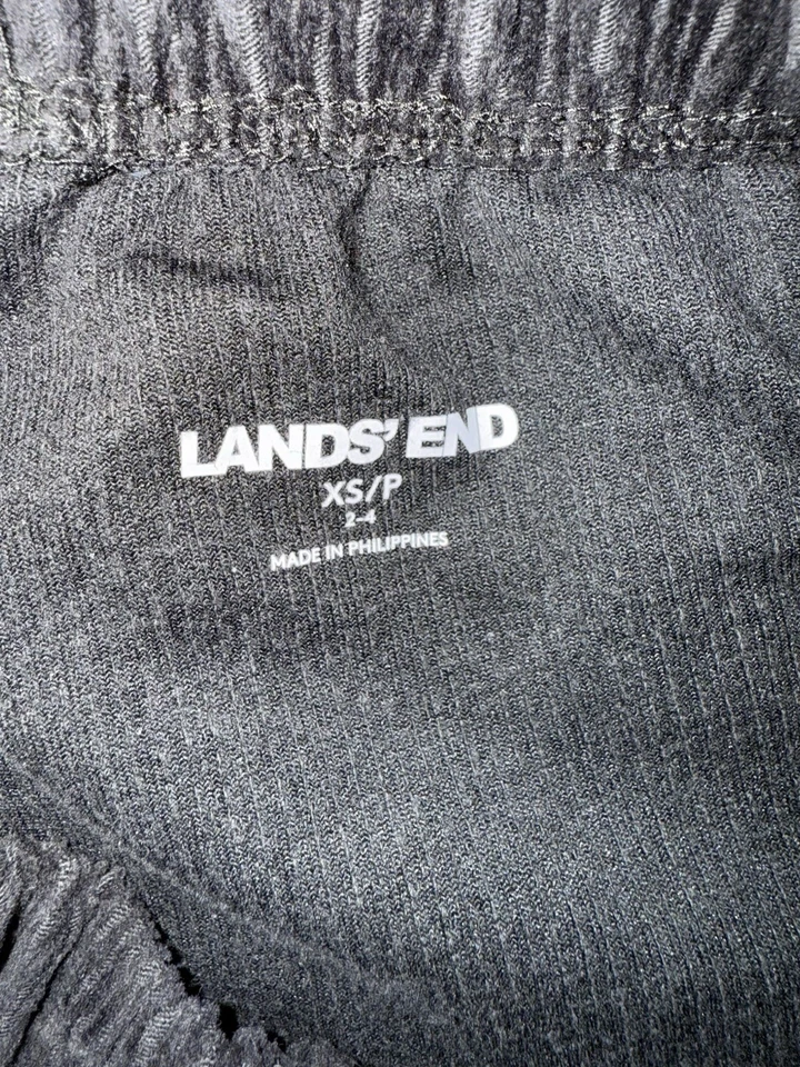 Lands' End Size XS/P 2-4 Sport Knit Black Corduroy Pants Pull-On Elastic Waist - Image 4 of 4