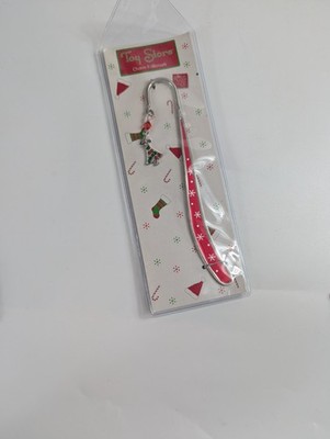 Russ Berrie & Co Toy Store Christmas Tree Charm Bookmark Holiday Gift Book Nerd
