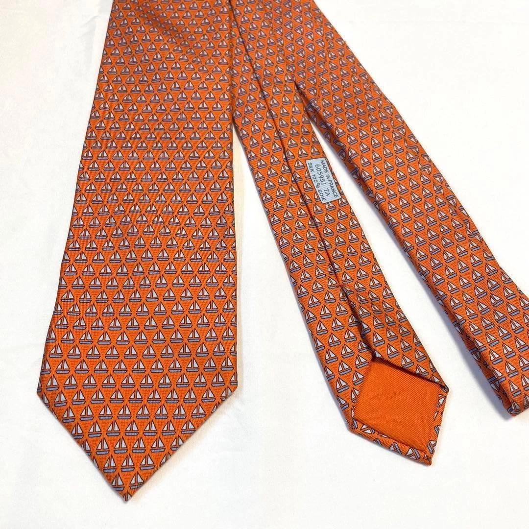 HERMÈS Orange Tie Ties for Men for sale | eBay