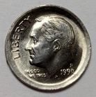 1990 P Off Center Error Roosevelt Dime UNC