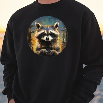 Raccoon Portrait Sweatshirt Cosy and Perfect for Any Occasion S to 4XL