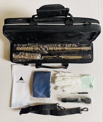 Aivmav Students Flute  Closed Hole  With Case And Care Kit   NEW 