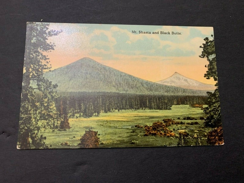 c.1910 Mt Shasta and Black Butte Oregon Postcard