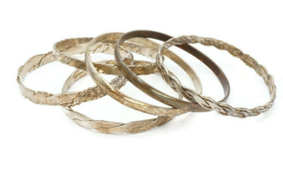 vintage バンブー　リング　silver925 TAXCO Vintage Taxco Mexico Sterling Silver 925 Stack Stacking Bangle