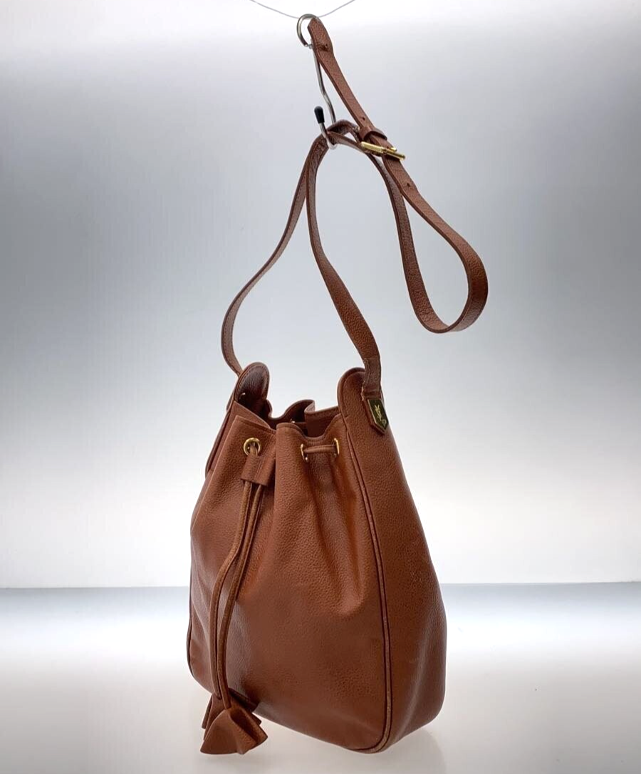 Borsa a tracolla Yves Saint Laurent borsa con coulisse in pelle marrone borsa YSL