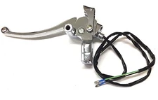 LEFT BRAKE CABLE LEVER ASSEMBLY CHROME WITH 10MM REAR VIEW MIRROR HOLDER ZNEN