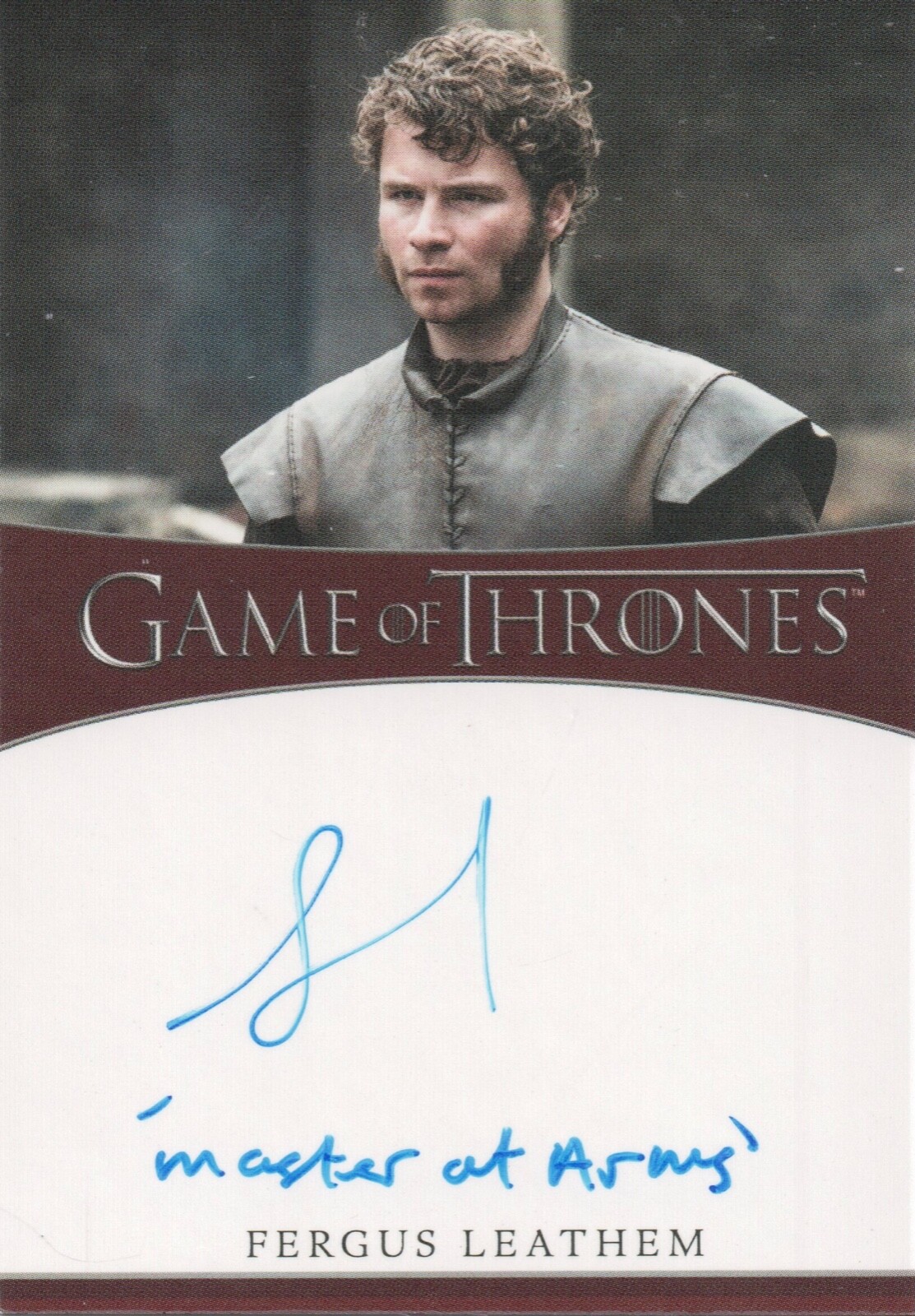 Game of Thrones Iron Anniversary Fergus Leathem Autograph Card  