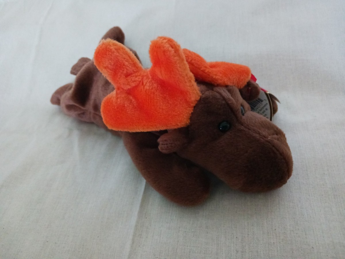 ぬいぐるみ Beanie Babies Chocolate the Moose 1993 Ty 1993 Beanie Babies Chocolate the Moose Very Rare - With