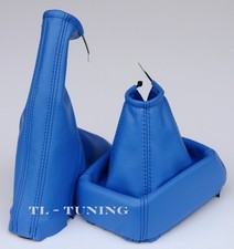 Schaltsack + Handbremssack passend für OPEL CORSA B, TIGRA A  Echt Leder in BLAU