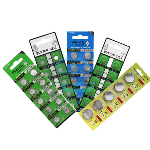 Batteria monete Knopfcelle 1,5 V LR1130/41/44/626 3V CR2430 f/ calcolatrice telecomando giocattolo - Foto 1 di 15