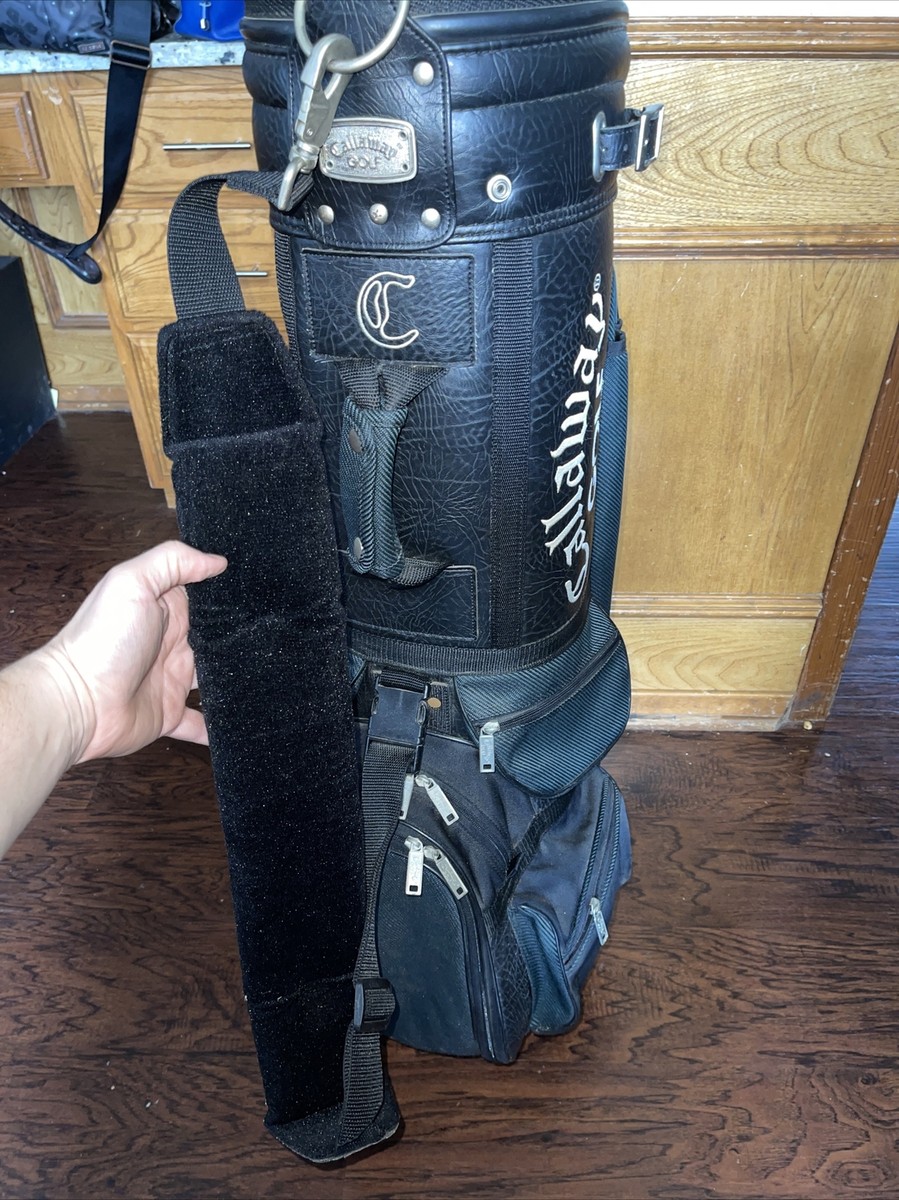 Vintage Callaway Hawk Eye Golf Bag Carry Bag Green Black 6 Way GUC