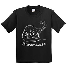 Kids Dinosaur Shirt - Brontosaurus Sketch Prehistoric Animal Dinosaur T-Shirt