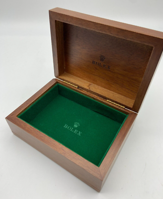 Genuine ROLEX Wooden Watch Empty Box Case Vintage #1236 | eBay