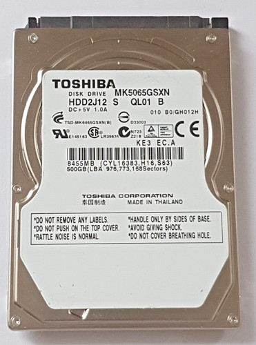 500 GB SATA Toshiba MK5065GSXN 5400rpm 8MB HDD 2,5" interne Festplatte