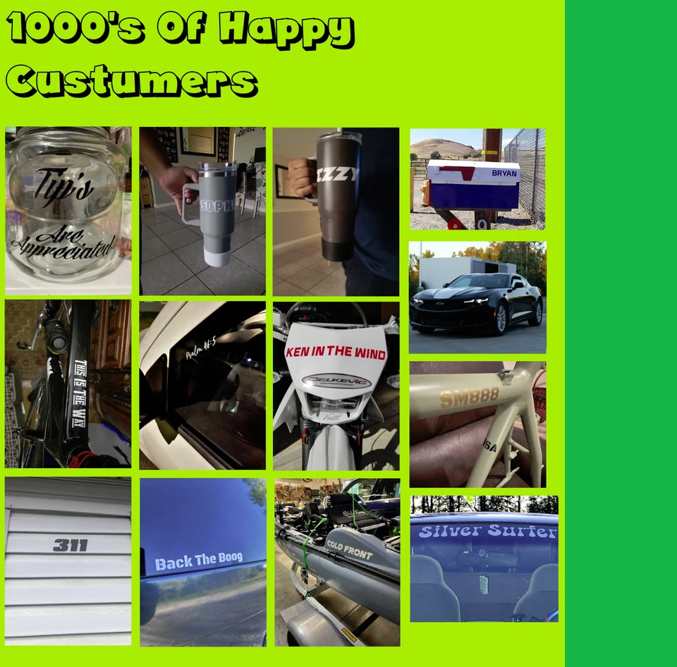 Calcomanía de vinilo personalizada CUALQUIER NOMBRE DE TEXTO pegatina de letras personalizada, 26 colores, [2S] Foto 2 de 4