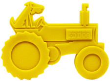 ID Tractor Ultra Durable Nylon Dog Chew Toy for Aggressive Chewers Yellow OSFA