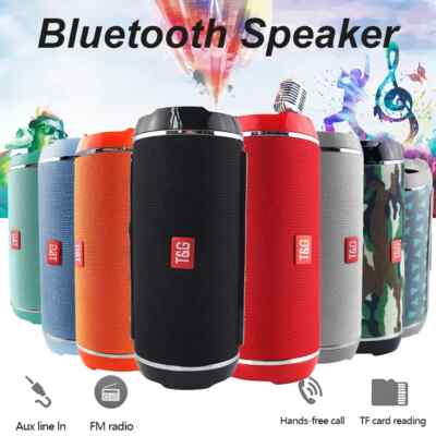 TG116 Tragbarer drahtloser Bluetooth Lautsprecher Stereo Bass Wasserdicht USB AUX FM Geschenk