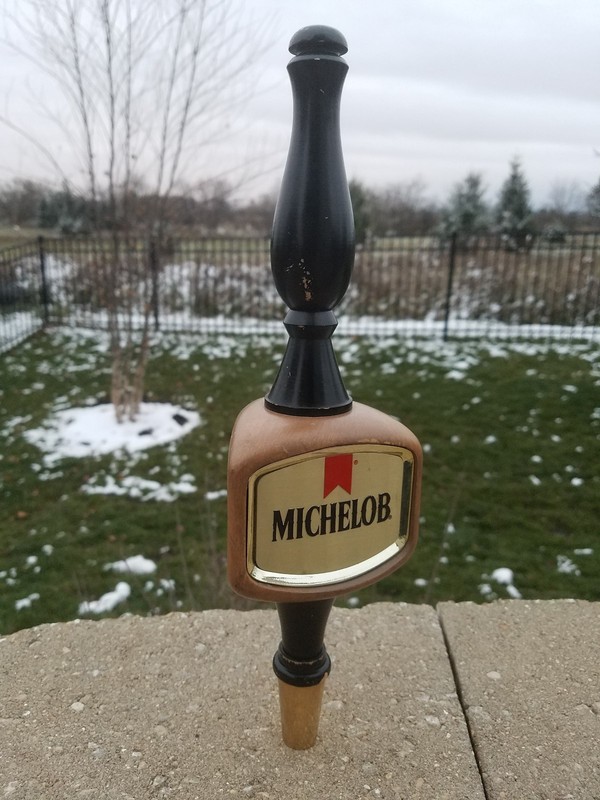 MICHELOB Vintage Wood BEER TAP HANDLE TAPPER Used