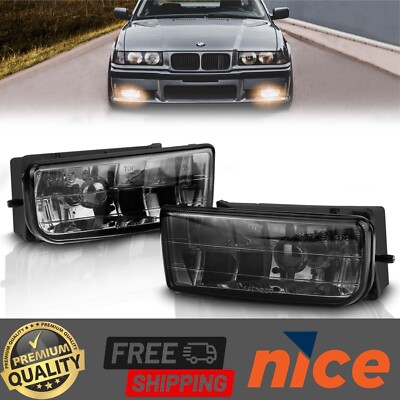 Fog Lights For BMW 1992-1999 E36 M3 3 Series Selected Models Smoke Lens 1 Pair