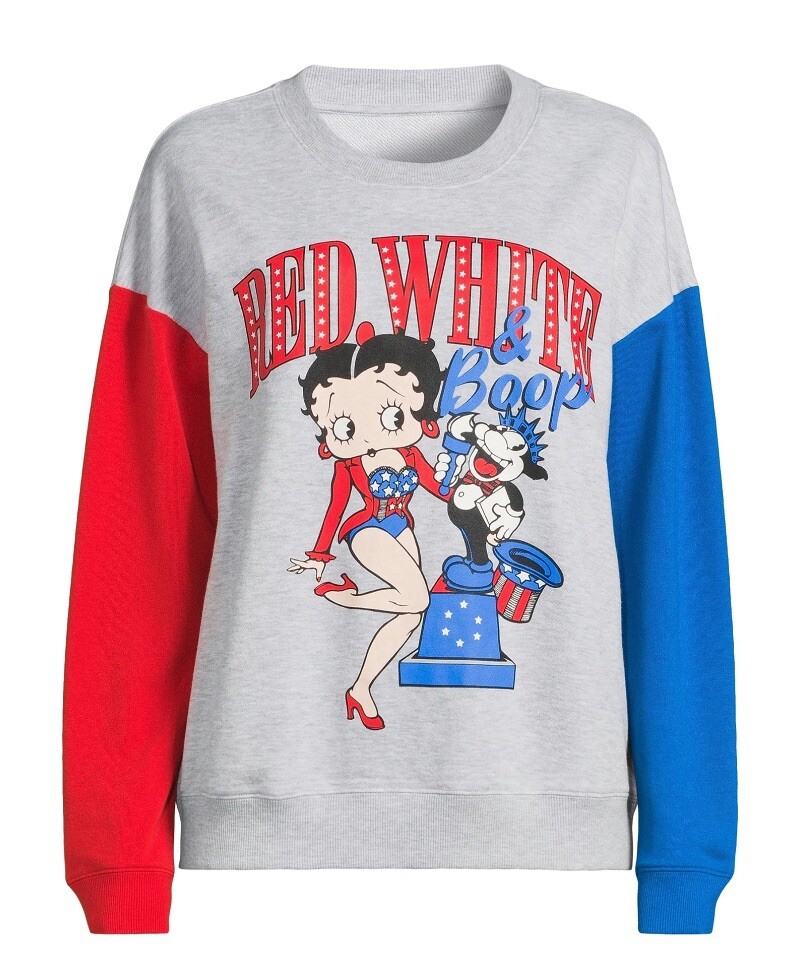 Printed Sweatshirt Red Betty Boop Crewneck Other Designers Vintage