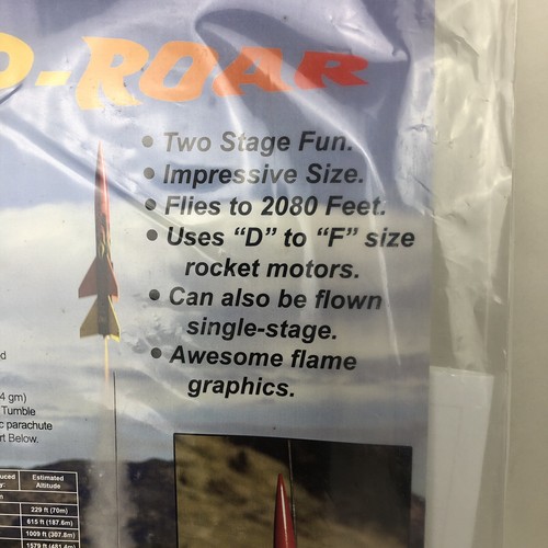 Flying Model Rocket Kit - Dynastar 'Rip-Roar' - Two Stage - Replacement Tubes - Picture 2 of 10