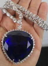 Big Heart of the Ocean Rose TITANIC Blue Necklace Hope Diamond Le Cœur de la Mer