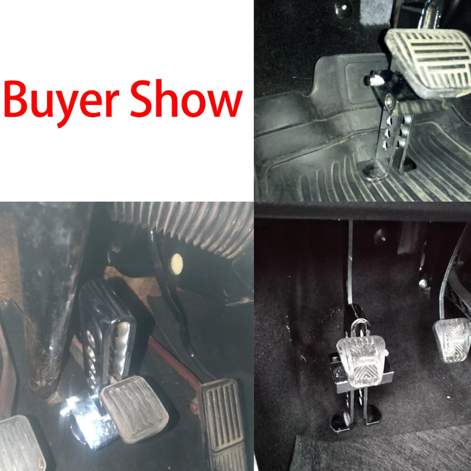 Car Auto Brake Pedal Lock Antitheft Security Stainless Steel Clutch Lock 3 Keys - Image 3 of 4