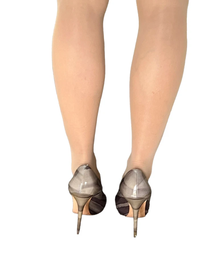 ZAPATOS DE TACÓN ALTO ALEXANDER MCQUEEN PÚRPURA GRIS MÁRMOL CHAROL STILETTO 40 Foto 2 de 4