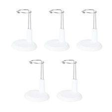 5Pcs Doll Stand Display Holder PVC Iron Support Frame White 15cm