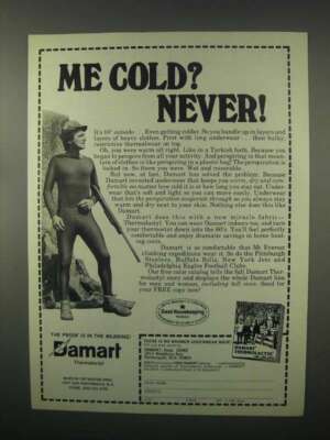 1982 Damart Underwear Ad - Me Cold? Never!