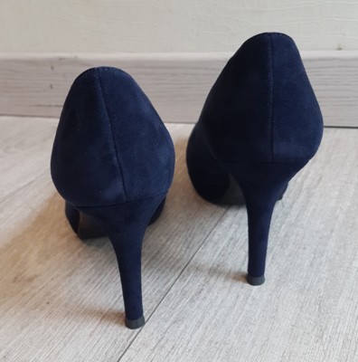 Escarpins Stuart Weitzman En Cuir Bleu - Pointure 37.5 - Talon Haut - État Comme Neuf