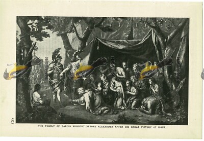 Family Of Darius Before Alexander After Issus, Book Illustration (Print), c1907