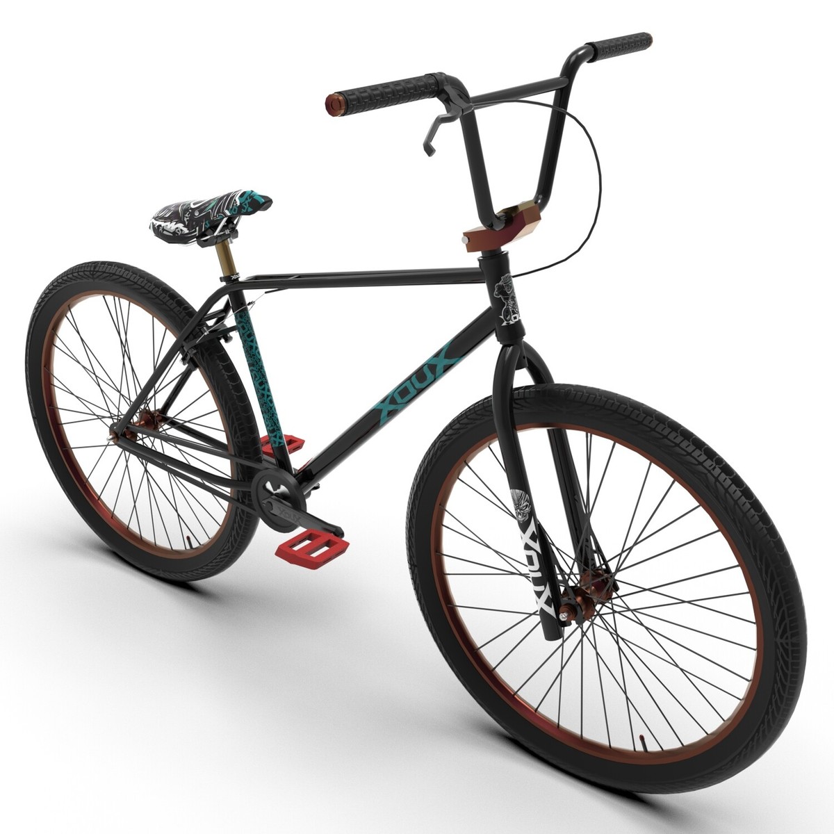 XOUX STRIDE 29 inch Threadless BMX Fork 1-1/8 inch , Black | eBay
