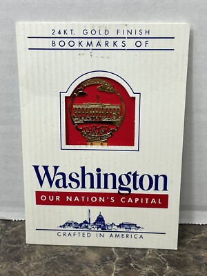 Washington Bookmarks 1980s 24KT Gold Finish The White House Bookmark Washington Our Nations ...