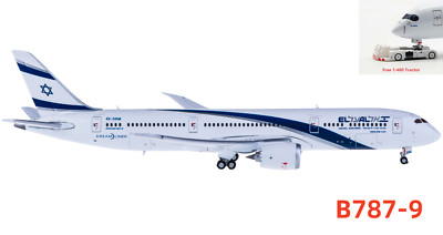 Modèle Réduit Avion B787-9 EL AL échelle 1:400 - Alliage Et Métal - 200x160 Mm - Collection Et Décoration - 7